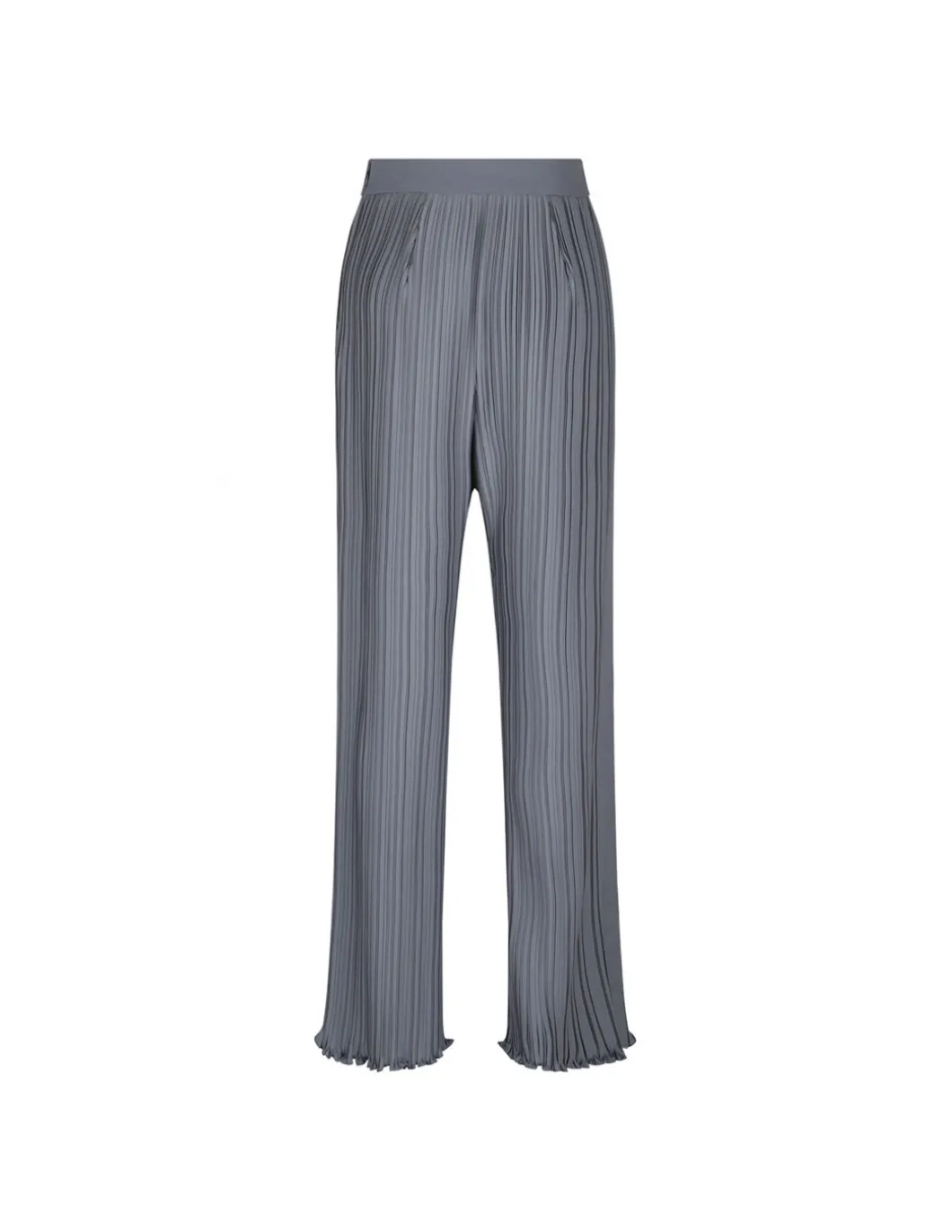 Steel-hue pink pleated pants