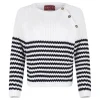 Striped knit cotton top