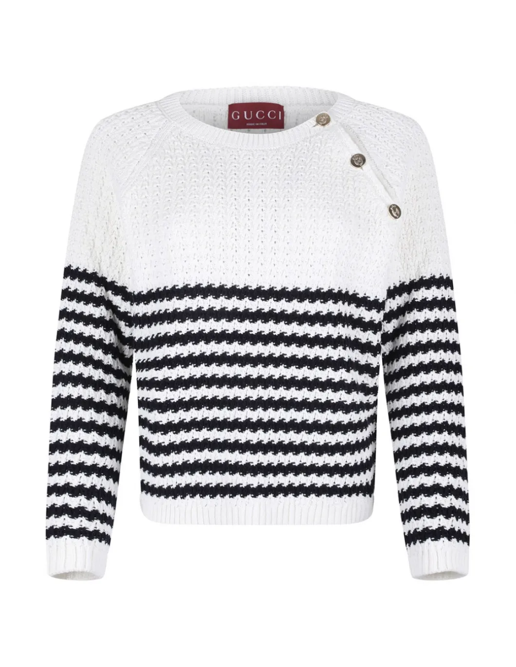 Striped knit cotton top