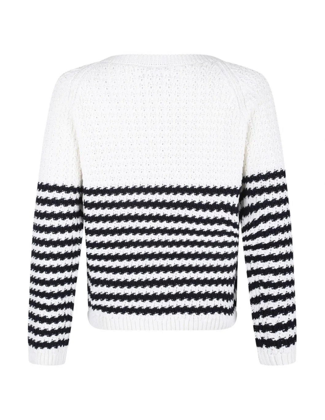 Striped knit cotton top