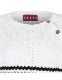 Striped knit cotton top