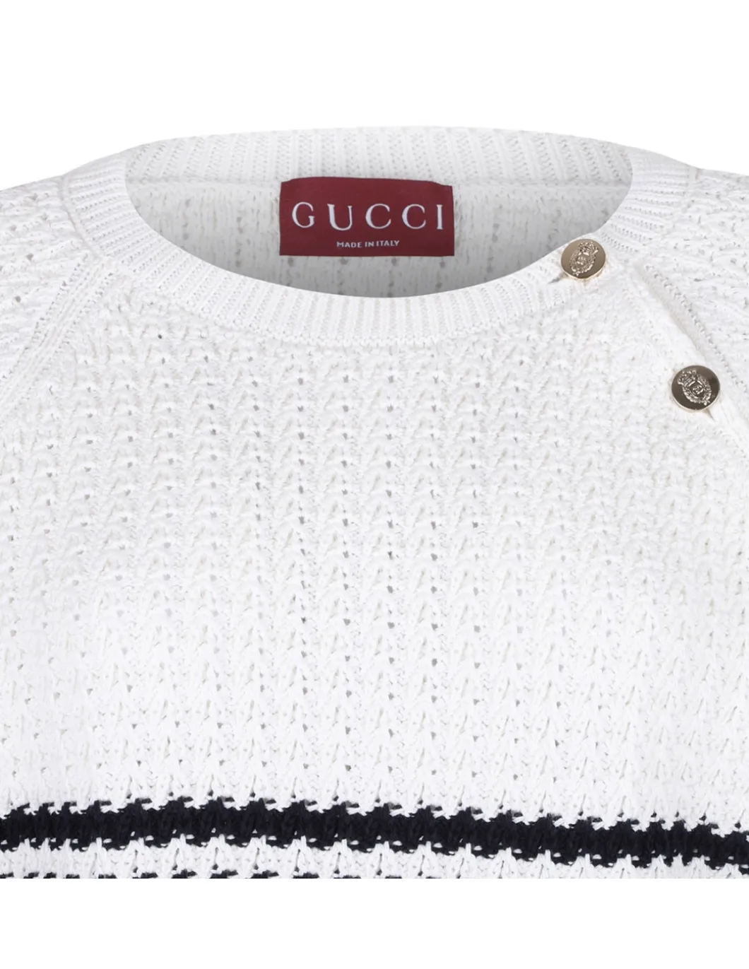 Striped knit cotton top