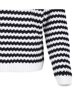 Striped knit cotton top