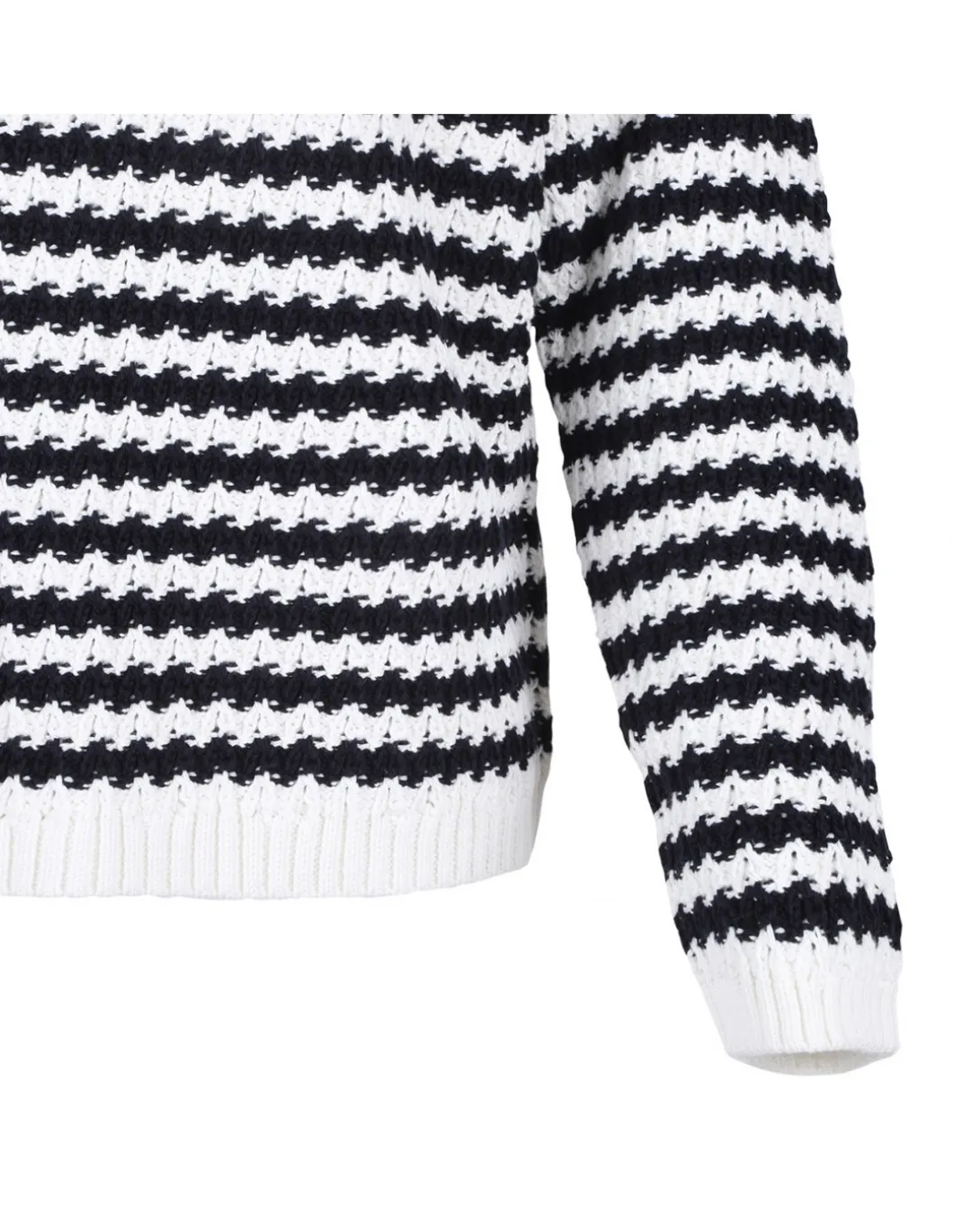 Striped knit cotton top