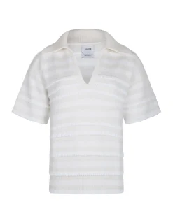 Striped knit polo