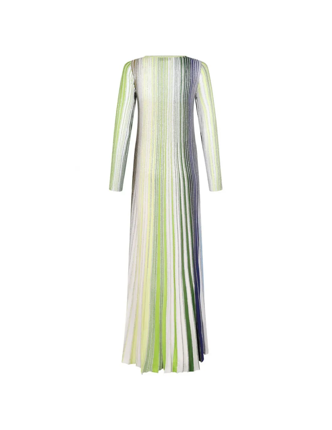 Striped long dress with sequins