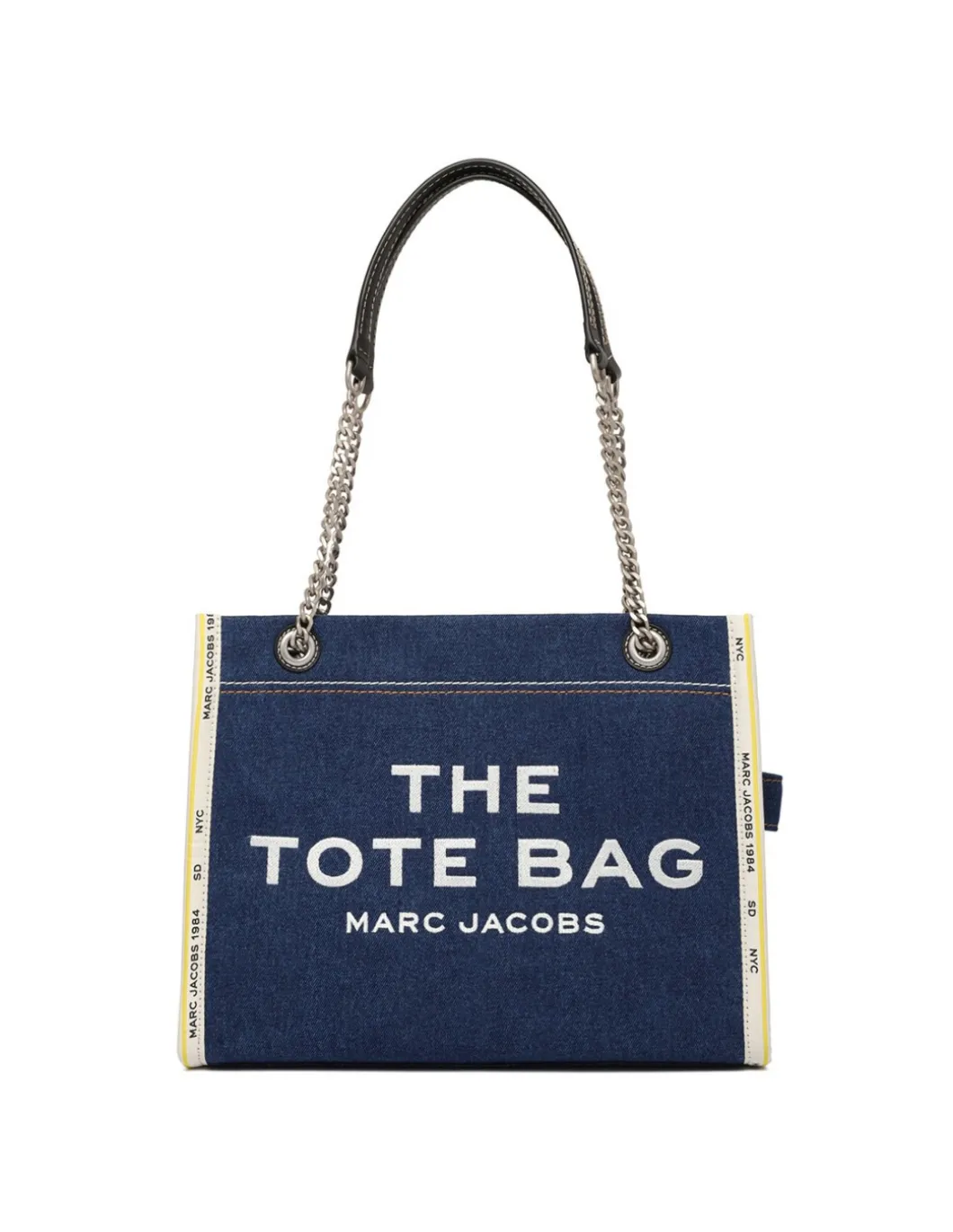 The Denim chain medium bag