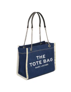 The Denim chain medium bag
