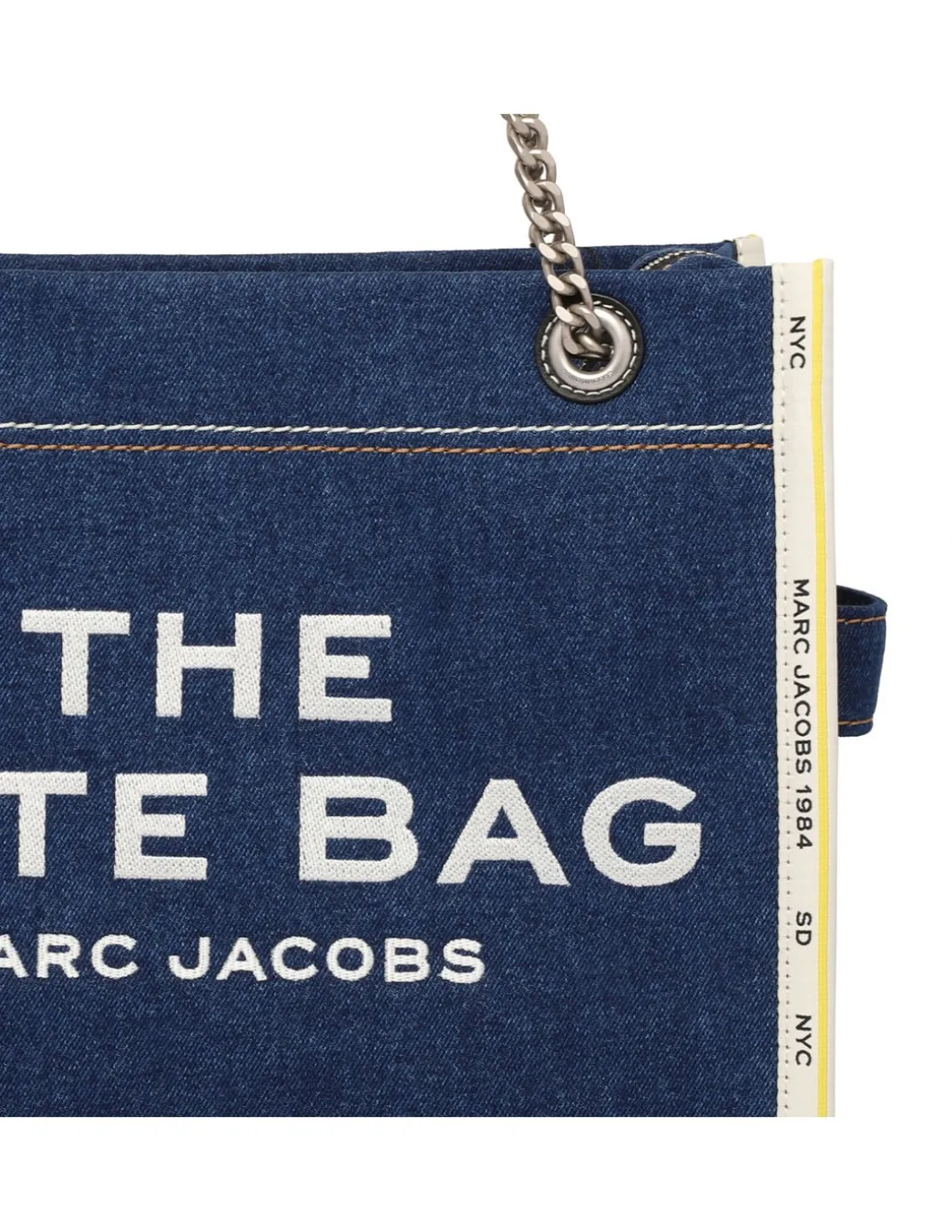 The Denim chain medium bag
