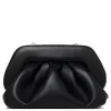Tia black vegan fabric clutch bag