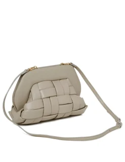 Tia cashmere hue flat weaved clutch