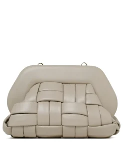 Tia cashmere hue flat weaved clutch