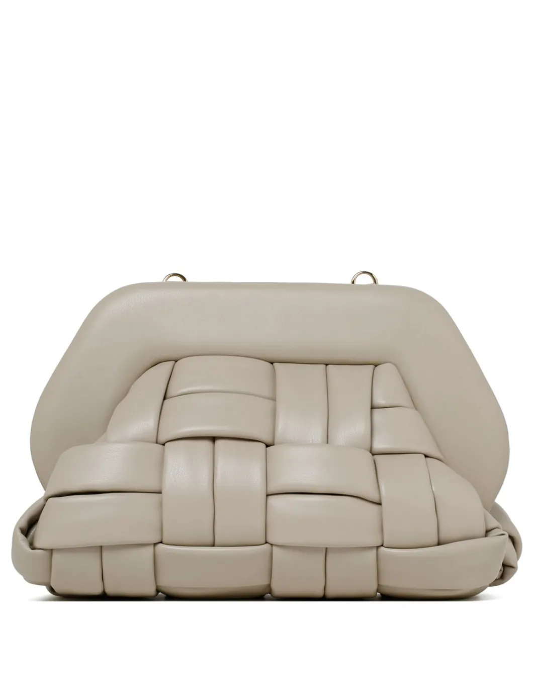 Tia cashmere hue flat weaved clutch