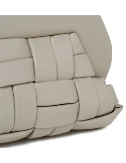 Tia cashmere hue flat weaved clutch