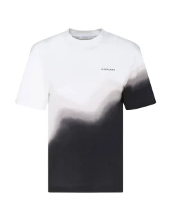 Tie-dye white and black T-shirt