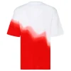 Tie-dye white and red T-shirt