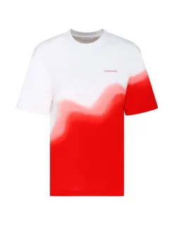 Tie-dye white and red T-shirt