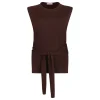 Trompe l'oeil wool-blend top