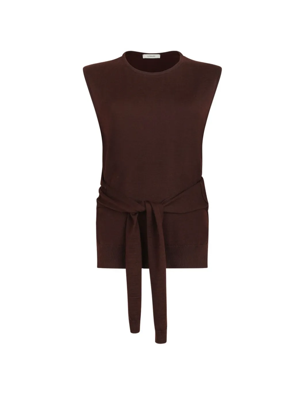 Trompe l'oeil wool-blend top