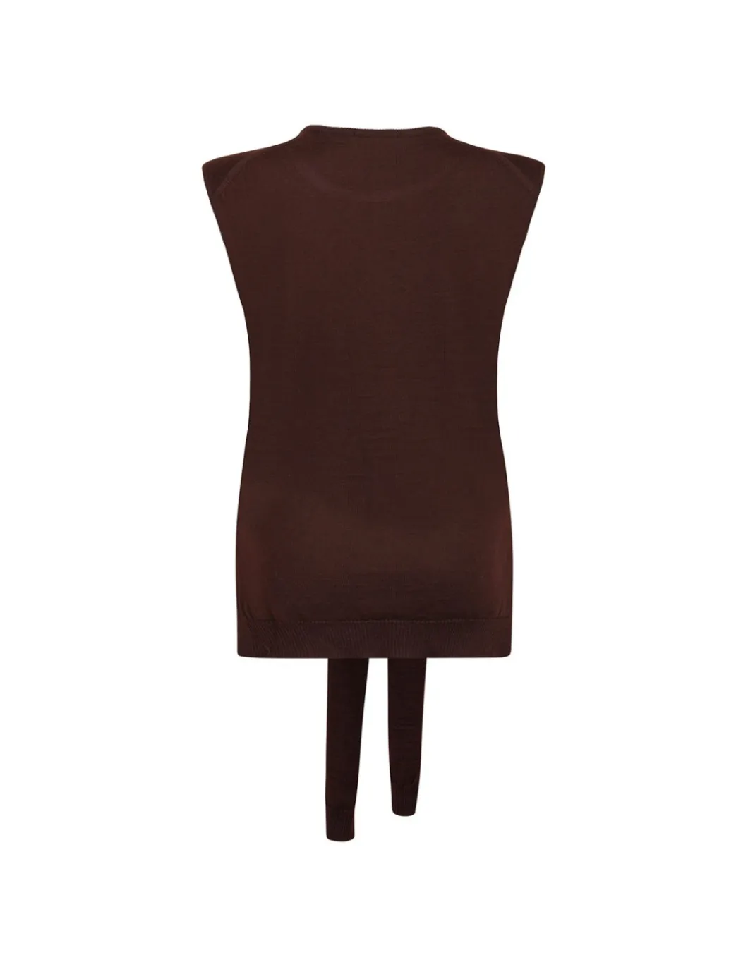 Trompe l'oeil wool-blend top