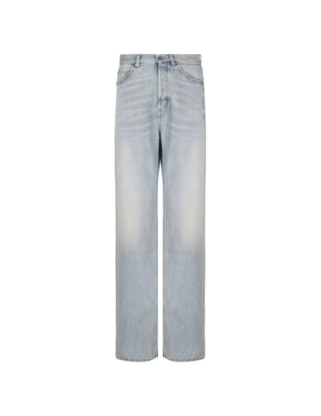 V-waist long baggy jeans