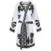 White coconut kimono dress
