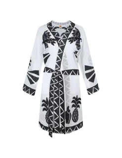 White coconut kimono dress