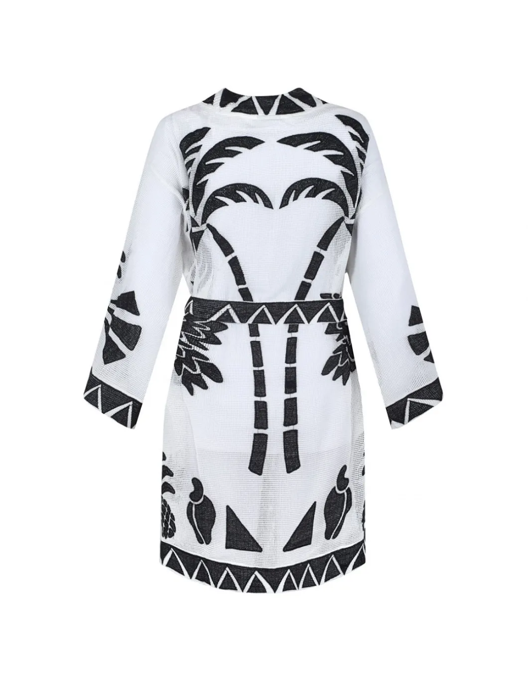 White coconut kimono dress
