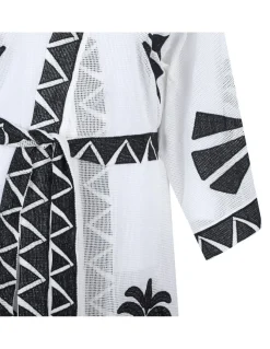 White coconut kimono dress