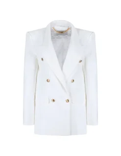 White crepe blazer