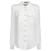 White crepe de chine shirt