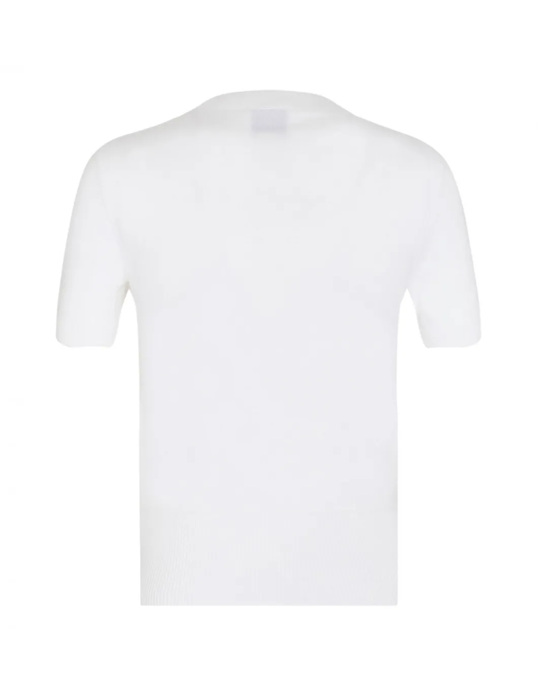 White logo jacquard knit top